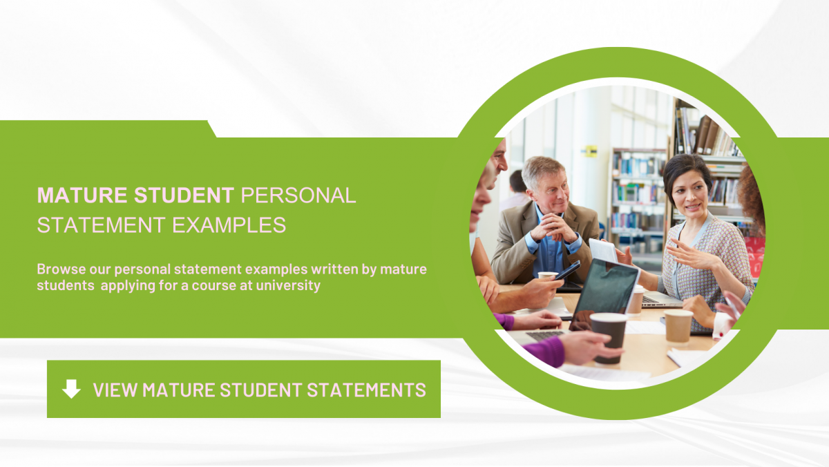 mature student personal statement sample